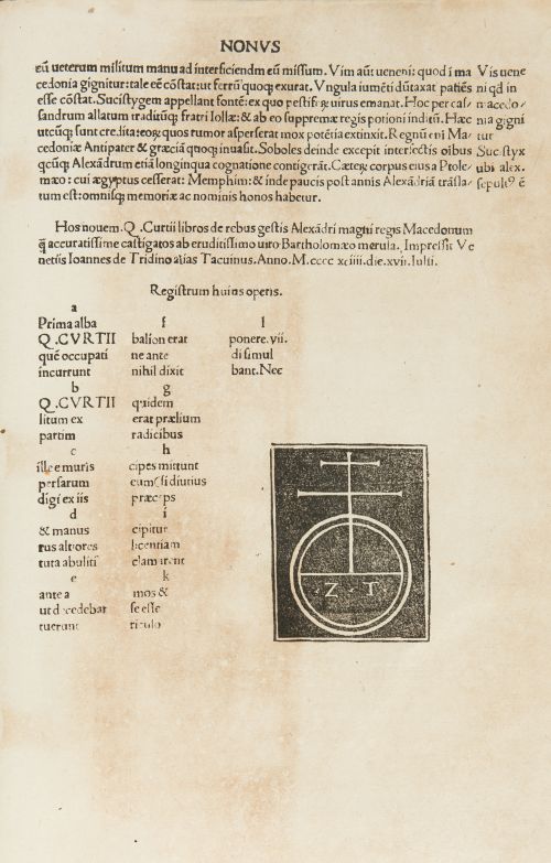 Incunable. CAYO SALUSTINO CRISPO "Opera" 1494.