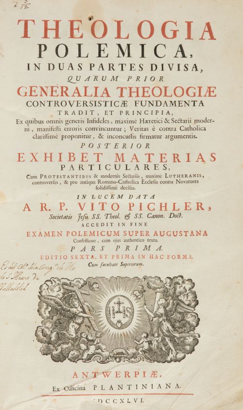 VITO PICHLER, "Theologia polemica, in duas partes divisa, q