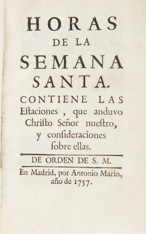 "Horas de la Semana Santa. Contiene las Estaciones, que and
