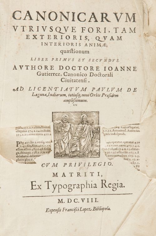 JUAN GUTIÉRREZ, "Canonicarum Utriusque fori, tam exterioris