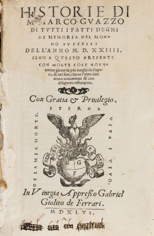 MARCO GUAZZO, "Historie di m. Marco Guazzo di tutti i fatti