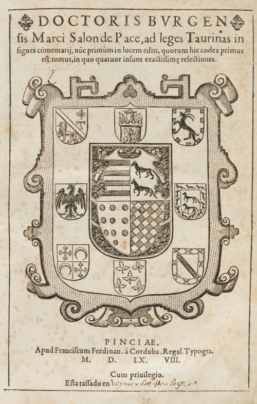 MARCOS SALÓN DE PAZ, "Doctoris Burgensis Marci Salon de Pac