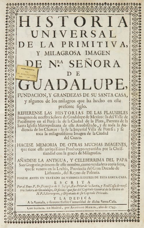 FRANCISCO DE SAN JOSÉ, "Historia universal de la primitiva,