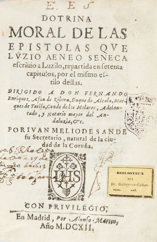 LUCIO ANNEO SENECA, "Dotrina moral de las Epistolas que Luz