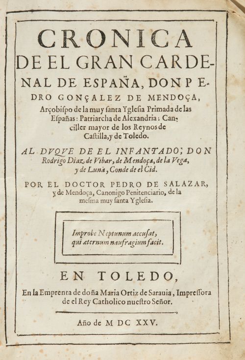 PEDRO SALAZAR DE MENDOZA, "Cronica de el gran Cardenal de E