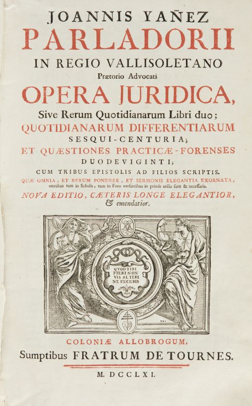 JUAN YÁÑEZ PARLADORIO, "Joannis Yañez Parladorii in regio v