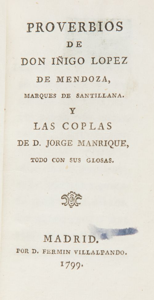 "Proverbios de Don Iñigo Lopez de Mendoza, Marques de Santi
