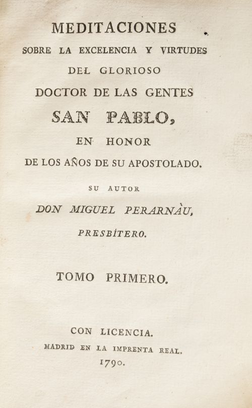 MIGUEL PERARNAU, "Meditaciones sobre la excelencia y virtud