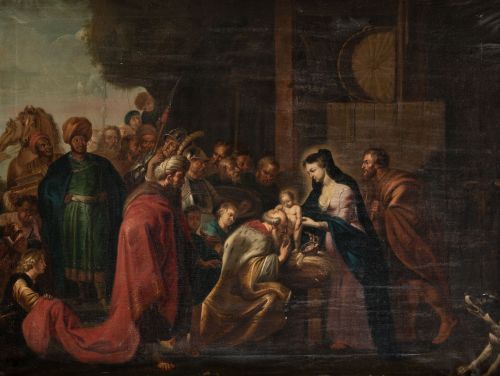 SEGUIDOR DE PIETER PAUL RUBENS, "Adoración de los Magos", Ó