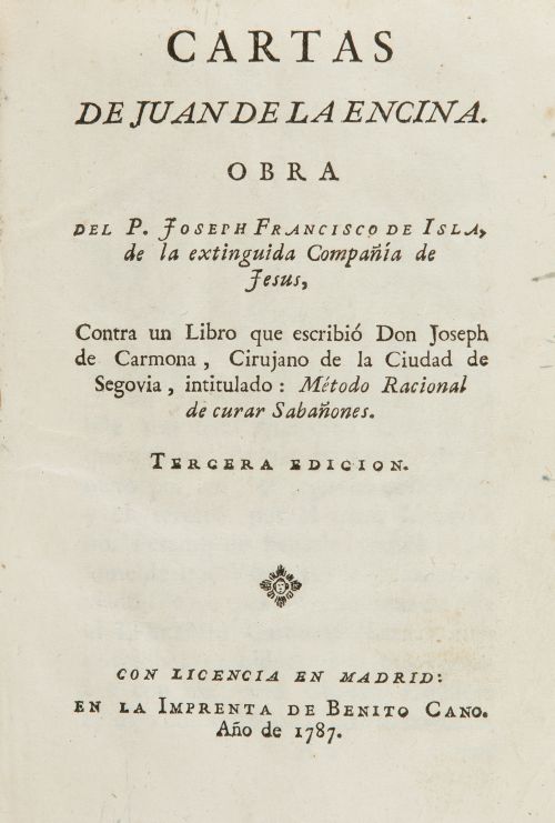 JOSÉ FRANCISCO DE ISLA, "Cartas de Juan de la Encina"