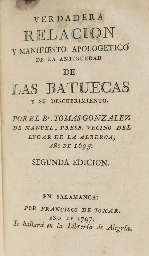 TOMÁS GONZÁLEZ DE MANUEL, "Verdadera relacion y manifiesto