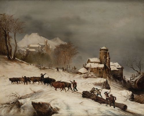 ESCUELA ALEMANA, GERMAN SCHOOL (late 20th century) "Winter