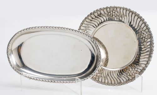 Fuente circular de plata ley 916, España, S.XX