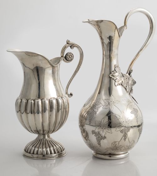 Jarra de agua de plata española ley 916, S. XX