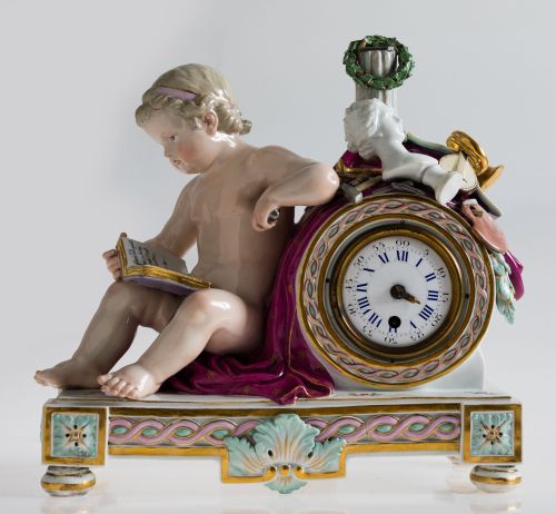 Reloj de porcelana, Meissen, S.XIX