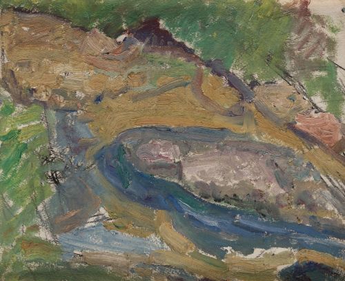 DANIEL VÁZQUEZ DÍAZ, "Composición", Óleo sobre cartón