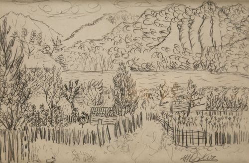 MANUEL  ÁNGELES ORTIZ, "Lago Mascardi -Argentina", 1972, Gr