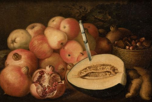 SPANISH SCHOOL (19TH CENTURY) "Still life with fruit"