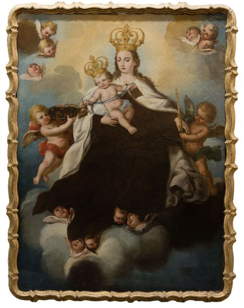 GUILLERMO MESQUIDA, "Virgen del Carmen", Óleo sobre lienzo.