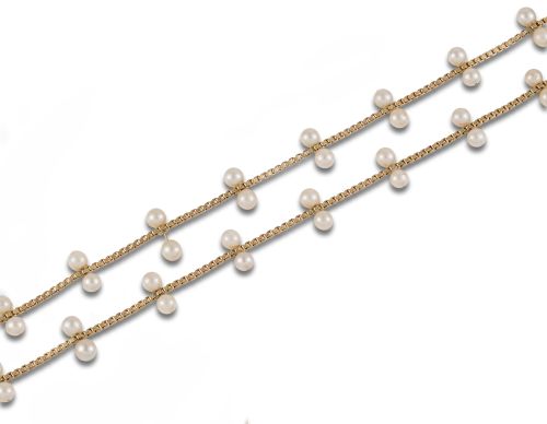 CADENA EN ORO Y PERLAS