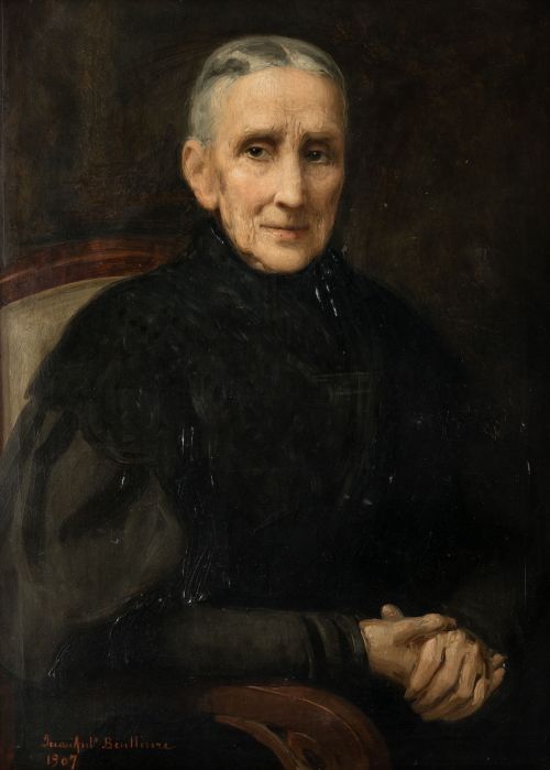 JUAN ANTONIO BENLLIURE Y GIL, "Retrato de anciana", 1907, Ó