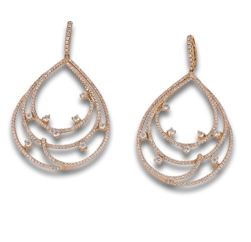ROSE GOLD AND DIAMONDS EARRINGS