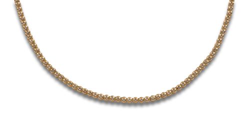 GARGANTILLA RIVIERE DE CHATONES EN ORO AMARILLO