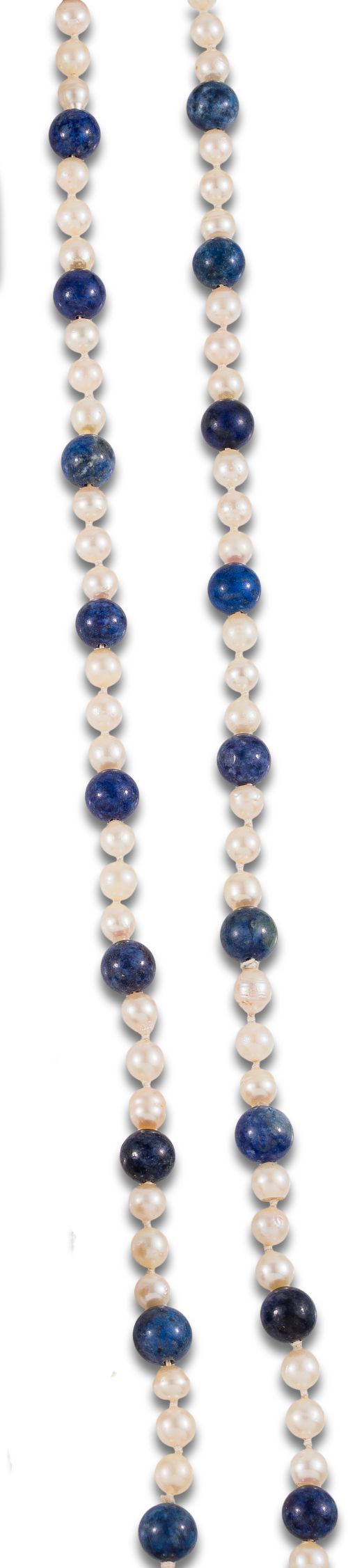 COLLAR DE PERLAS Y LAPISLÁZULI