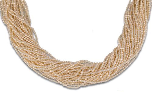 COLLAR MULTIHILOS DE PERLITAS, CIERRE EN ORO AMARILLO