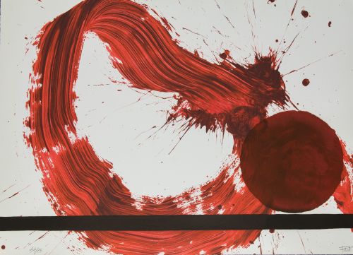 LUIS  FEITO, "Sin título", Litografía sobre papel