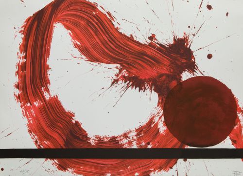 LUIS  FEITO, "Sin título", Litografía sobre papel