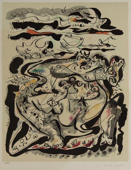 ANDRÉ MASSON, "Terre erotique", Litografía sobre papel