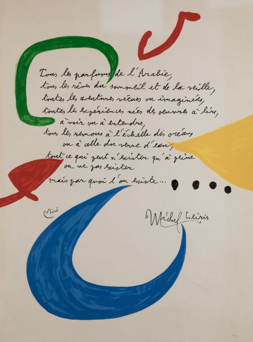 JOAN MIRÓ, "Miró-Leiris (Tous les parfums de L&#39;arabie)", 19