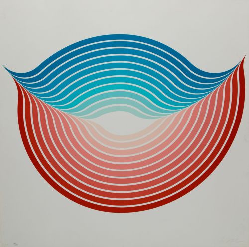 HERBERT OEHM, "Swim 6", Serigrafía sobre papel