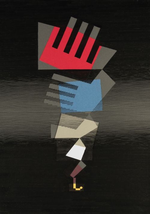 MICHEL SEUPHOR, "La Fourmi Qui Chante" ,1979, Tintas y coll