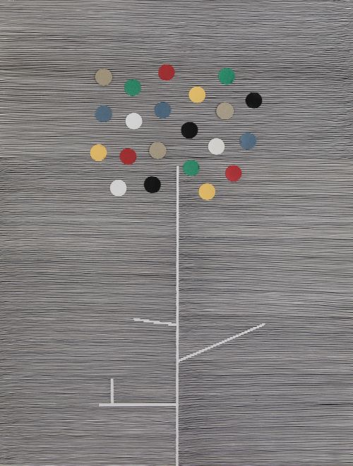 MICHEL SEUPHOR, "Fete à Face. Innocence",1983, Tinta y coll