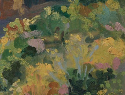  ESCUELA ESPAÑOLA, "Vegetación", Óleo sobre tela