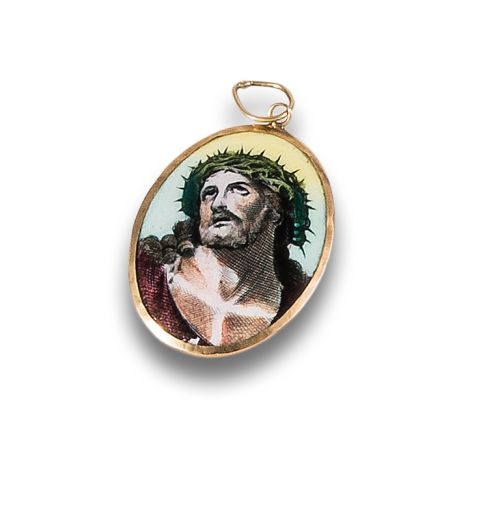 COLGANTE EN ORO Y ESMALTE