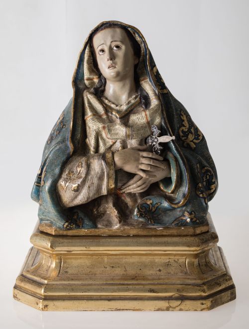 SEGUIDOR DE FRANCISCO SALZILLO, "Dolorosa", Busto de de mad