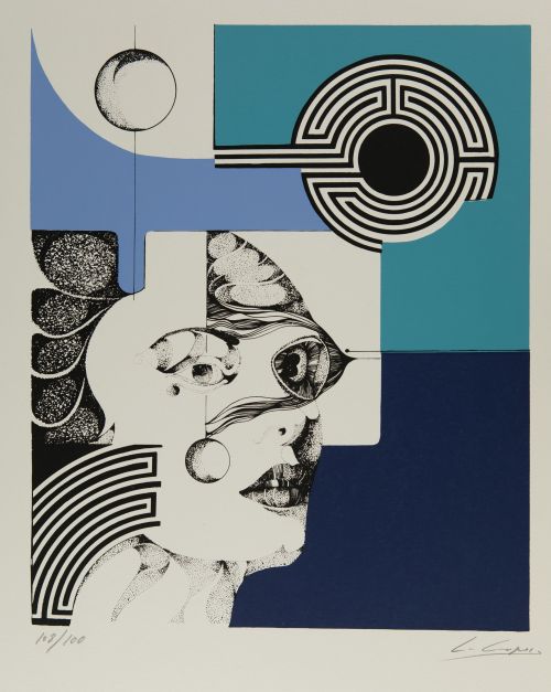 VARIOS AUTORES, "Sin título", Ocho serigrafias