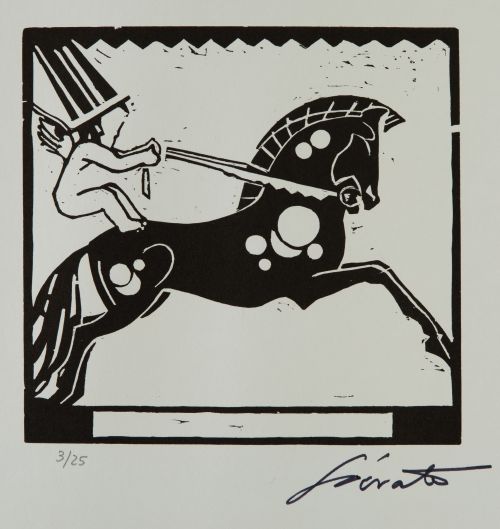 SÓCRATES QUINTANA MONTOTO, "Sin título", 35 xilografías sob