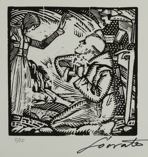 SÓCRATES QUINTANA MONTOTO, "Sin título", 35 xilografías sob