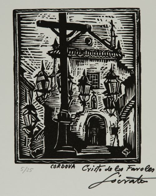 SÓCRATES QUINTANA MONTOTO, "Sin título", 35 xilografías sob