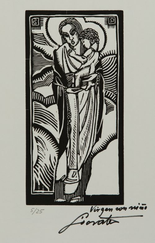 SÓCRATES QUINTANA MONTOTO, "Sin título", 35 xilografías sob