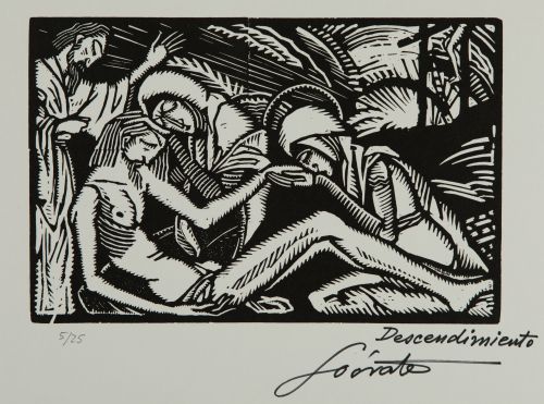 SÓCRATES QUINTANA MONTOTO, "Sin título", 35 xilografías sob