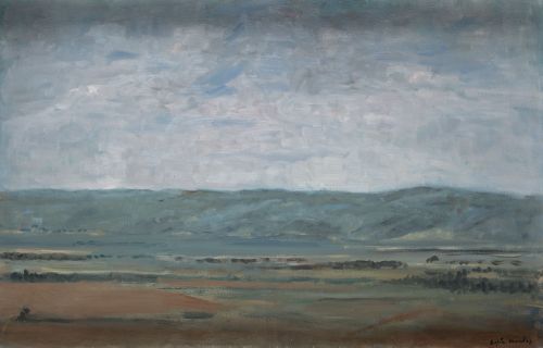 SOFIA MORALES SANDOVAL, "Paisaje", Óleo sobre lienzo