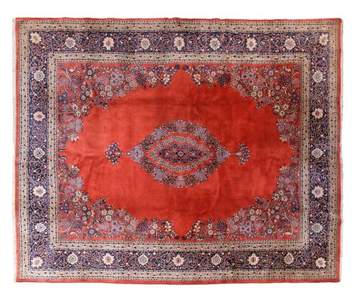 Alfombra persa de lana anudada a mano, Sarogh Salon