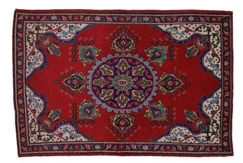 Alfombra persa Khoy de lana anudada a mano, S. XX