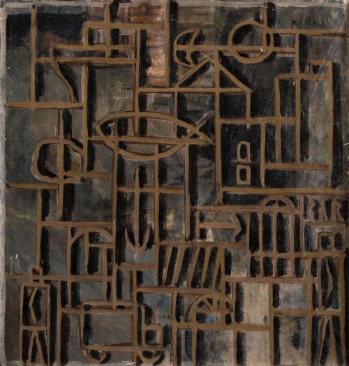 MARÍA OLGA PIRIA, "Sin título", Óleo sobre lienzo (sin bast