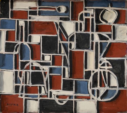 MARÍA OLGA PIRIA, "Sin título", Óleo sobre cartón